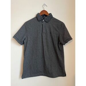 BAOBAB Perfect Zip Polo Mens Grey Pima Cotton Shirt Size S Luxury Preppy‎ Office